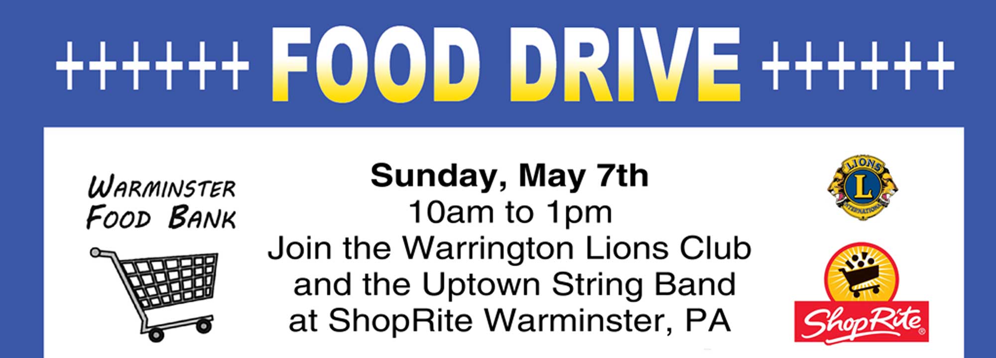  - Warminster Food Bank - Warminster PA - Food Drive - May 7th - Warminster Food Bank - Warminster PA - Food Drive - May 7th